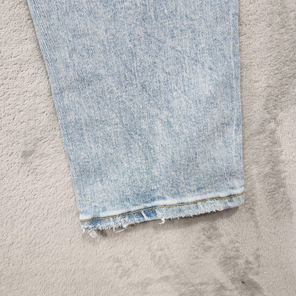 American Eagle Jeans Mens 30x36 Blue Skinny Distressed Stretch Denim Light Wash - Picture 5 of 15